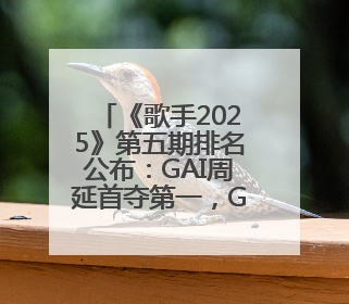 《歌手2025》第五期排名公布：GAI周延首夺第一，Grace第二，者来女揭榜成功，卫兰被淘汰